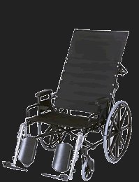 Gendron Regency XL 2000 Bariatric Reclining Wheelchair Heavy Duty Full Length Arm Removable Arm Style Mag Wheel Black 18 Inch Seat Width 700 lbs. Weight Capacity - 6718-22-63-78-29
