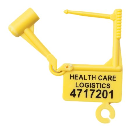 Health Care Logistics - Padlock Seal Numbered Yellow Plastic 1-1/2 X 1-7/8 Inch - 7903