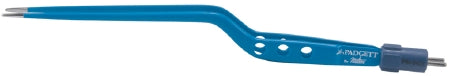 Miltex Padgett Bipolar Forceps 6-1/2 Inch Surgical Grade Coated Stainless Steel NonSterile NonLocking Fenestrated Bayonet Handle Straight 1 mm Tip - PM-9431