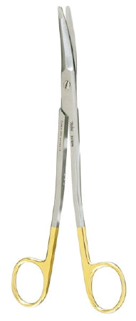 Miltex Miltex Operating Scissors Gorney-Freeman 7-1/4 Inch Length OR Grade Stainless Steel (German) / Tungsten Carbide NonSterile Finger Ring Handle Curved Blade Blunt/Blunt - 21-715TC