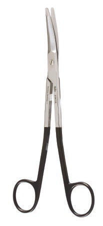Miltex SuperCut - Plastic Surgery Scissors Gorney-Freeman 7-1/4 Inch Length OR Grade German Stainless Steel NonSterile Finger Ring Handle Curved Saber Back Blunt Tip / Blunt Tip - 21-SC-715