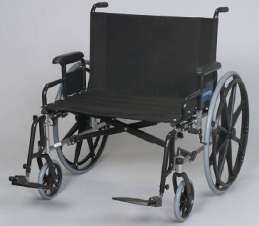 Regency XL 2002 - Bariatric Wheelchair Desk Length Arm Swing-Away Elevating Legrest Black Upholstery 28 Inch Seat Width Adult 600 lbs. Weight Capacity - 56281830