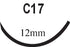 LOOK - Suture with Needle Absorbable Uncoated Undyed Suture Plain Gut Size 5 - 0 18 Inch Suture 1-Needle 39 mm Length 3/8 Circle Reverse Cutting Needle - 535B
