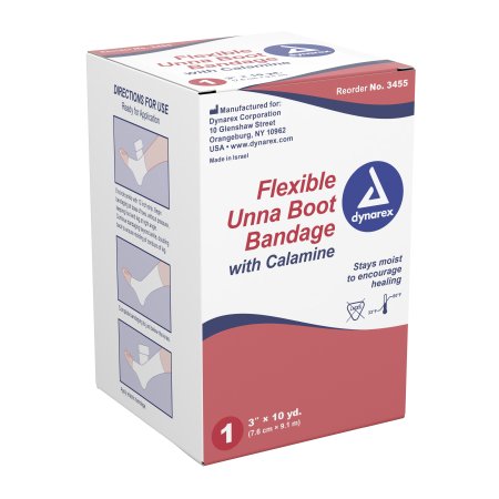 Dynarex - Unna Boot 3 Inch X 10 Yard Gauze Calamine / Zinc Oxide NonSterile - 3455