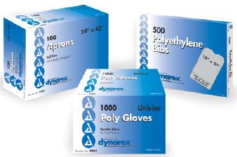 Dynarex Lap Bib Slipover Disposable Poly / Tissue - 4406