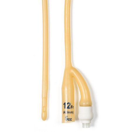 Dynarex - Foley Catheter 2-Way Standard Tip 5 cc Balloon 12 Fr. Silicone Coated Latex - 4932