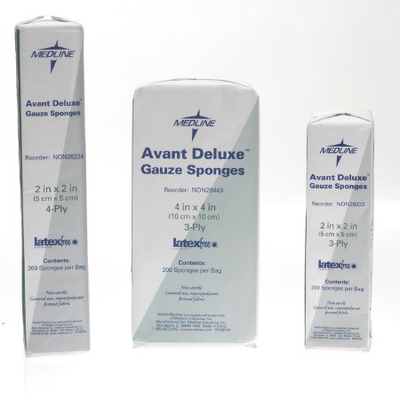 Avant Deluxe - Nonwoven Sponge Polyester / Rayon 4-Ply 4 X 4 Inch Square NonSterile - Medline - NON26444