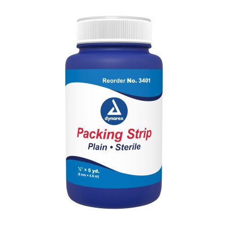 Dynarex - Wound Packing Strip Cotton Non-impregnated 1/4 Inch X 5 Yard Sterile - 3401