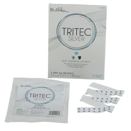 Milliken & Company Tritec Silver Silver Dressing 1 X 24 Inch Rectangle Sterile - 3000004574