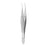 Jarit - Corneal Forceps Castroviejo 4 Inch Length OR Grade German Stainless Steel NonSterile NonLocking Wide Thumb Handle Curved 0.12 mm Wide Teeth - Integra Lifesciences - 18-883