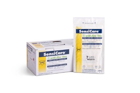 SensiCare - Surgical Glove Size 7.5 Sterile Pair Polyisoprene Extended Cuff Length Smooth White Chemo Tested - MSG1075