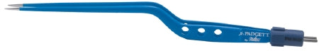 Miltex Padgett Bipolar Forceps 6-1/2 Inch Surgical Grade Coated Stainless Steel NonSterile NonLocking Fenestrated Bayonet Handle Straight 0.5 mm Tip - PM-9430