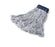 Saalfeld Redistribution Super Stitch Finish Mop Head Looped End Medium White / Blue Blended Reusable - FGD55206WH00