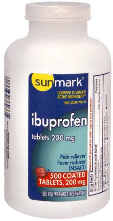 McKesson sunmark Pain Relief 200 mg Strength Ibuprofen Tablet 500 per Bottle - 49348070614