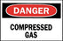 Fisher Scientific Brady Caution Sign Danger Compressed Gas - 19035703