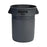 Saalfeld Redistribution Brute Trash Can BRUTE 32 gal. Round Gray Plastic Open Top - FG263200GRAY