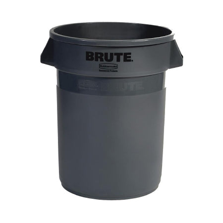 Rubbermaid Brute - Trash Can 32 gal. Round Gray Plastic Open Top - FG263200GRAY