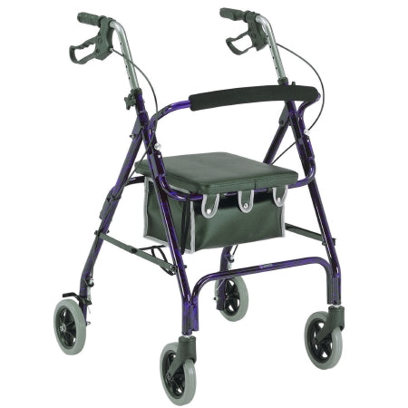 Merits Health Products 4 Wheel Rollator Merits Blue Lightweight Aluminum Frame - W462BLUE