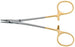 BR Surgical - Needle Holder 5-1/8 Inch Length Straight Serrated Jaws Finger Ring Handle - BR24-14413
