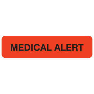 Tabbies Name Alert/Two Patients with Same Name, Fluorescent Red  -1-1/4"W x 5/16"H, 500 per Roll - MAP164