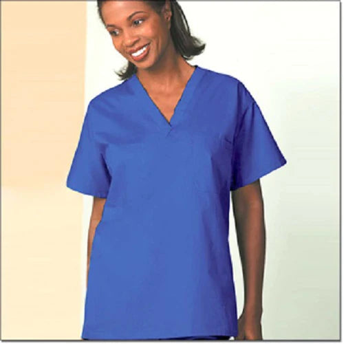 Fashion Seal Uniforms - Scrub Shirt Small Blueberry 1 Pocket Short Sleeve Unisex - 6767-S