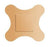 Dukal American White Cross Adhesive Strip 2-7/8 X 3 Inch Fabric 4-Wing Tan Sterile - SV3ER