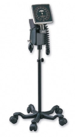 American Diagnostic Corp Diagnostix 750 Series Aneroid Sphygmomanometer Thigh Large Black Nylon Cuff, 300 mmHg Calibration, Mobile - 752M-13TBK
