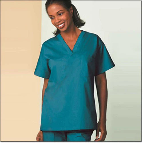 Fashion Seal Uniforms - Scrub Shirt Large Teal 1 Pocket Short Sleeve Unisex - 6770-L