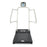 Health O Meter - Floor Scale with Handrail Digital LCD Display 1000 lbs. / 454 kg Capacity Black / White AC Adapter / Battery Operated - 1100KL