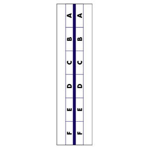Tabbies Printed Index Tabs, 1" Alpha 'A - Z' (25 Divisions) - 1"W - 1/2", 10 per Pack - 58302