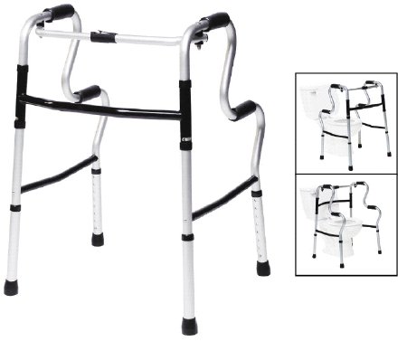 Graham-Field Lumex UpRise Onyx Single Release Walker Adjustable Height Aluminum Frame 400 lbs. Weight Capacity 32 to 39 Inch Height - 700175C-2
