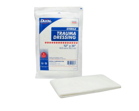 Dukal - Trauma Dressing Nonwoven 12 X 30 Inch Rectangle Sterile - 3050