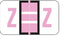 Wilmer Barkley Pre-Printed Label Chart Tab Z | Z Black / Lavender / White 15/16 X 1-5/8 Inch - W-5138-Z