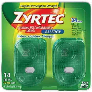 Johnson & Johnson Consumer Zyrtec Allergy Relief 10 mg Strength Tablet 14 per Box - 30312547204324
