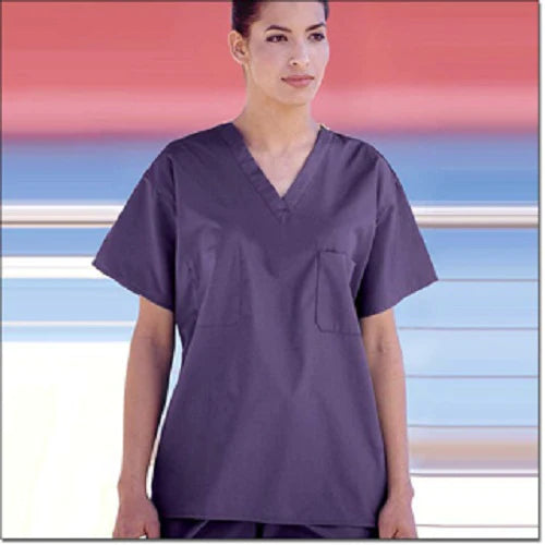 Fashion Seal Uniforms - Scrub Shirt X-Small Purple 1 Pocket Short Sleeve Unisex - 6778-XS