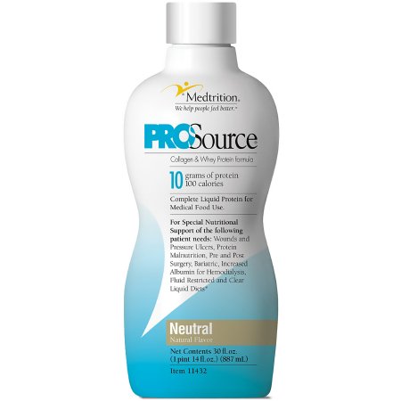 ProSource - Protein Supplement Unflavored 30 oz. Bottle Ready to Use - 11432
