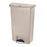 Saalfeld Redistribution Slim Jim Trash Can 18 gal. Rectangular Beige Plastic Step On - 1883460