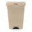Rubbermaid Slim Jim - Trash Can 18 gal. Rectangular Beige Plastic Step On - 1883460