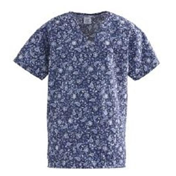 ComfortEase by Medline Shirt Scrub 65% Polyester / 35% Cotton Womens Rhapsody Blues Xl Nrvrsbl 2Pckt Ea - 8800JRPXL