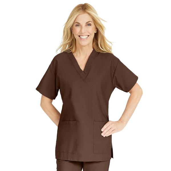 ComfortEase by Medline Shirt Scrub Comfortease 8800 Womens Small Brown Ea - 8800JBRS
