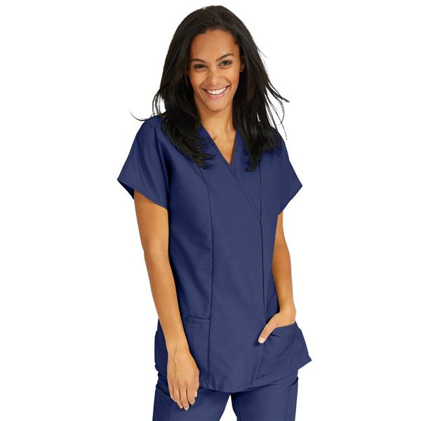 ComfortEase by Medline Shirt Scrub Comfortease 8851 Crossover Unisex Medium Midnight Blue Ea - 8851JNTM