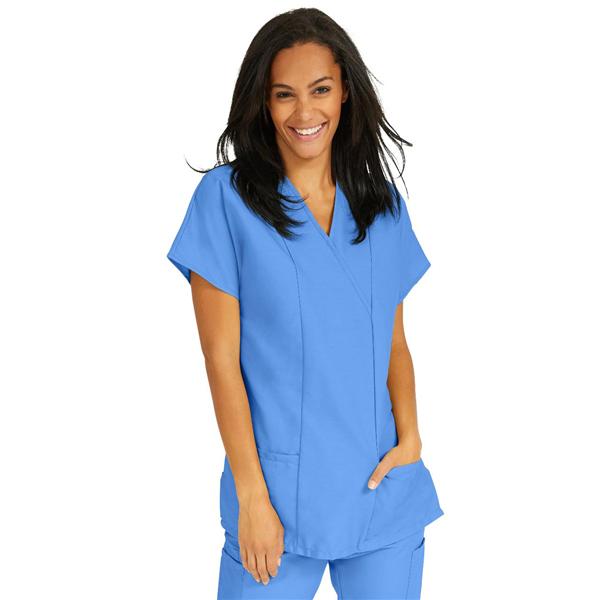 ComfortEase by Medline Shirt Scrub Comfortease 8851 Crossover Unisex Large Ceil Blue Ea - 8851JTHL