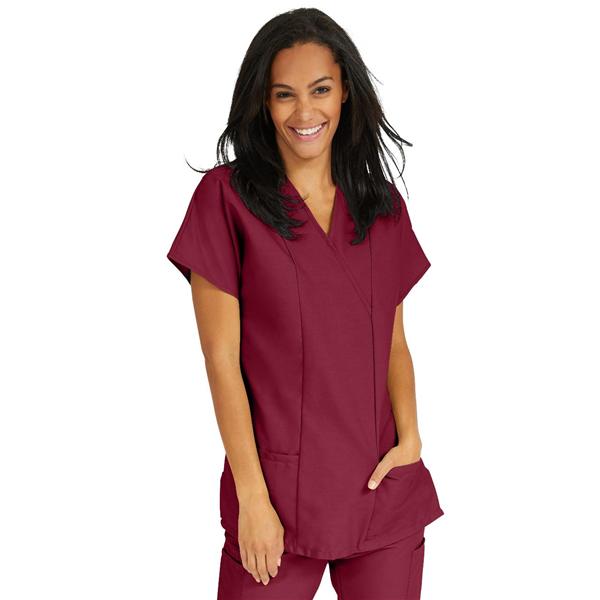 ComfortEase by Medline Shirt Scrub Comfortease 8851 Crossover Unisex X-Large Wine Ea - 8851JWNXL