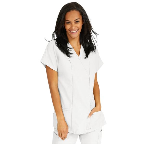 ComfortEase by Medline Shirt Scrub Comfortease 8851 Crossover Unisex Small White Ea - 8851XTQS