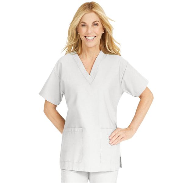 ComfortEase by Medline Shirt Scrub Comfortease 8800 Womens 2X Large White Ea - 8800XTQXXL