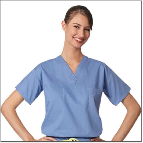 Fashion Seal Uniforms - Scrub Shirt 3X-Large Ceil Blue Short Sleeve Unisex - 6780-3XL