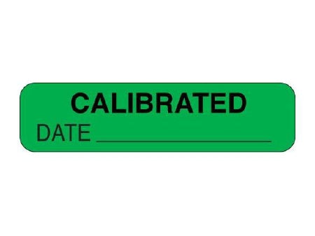 Shamrock Scientific Pre-Printed Label Multipurpose Label CALIBRATED / DATE _____ Green 5/16 X 1-1/4 Inch - UPCR-1306