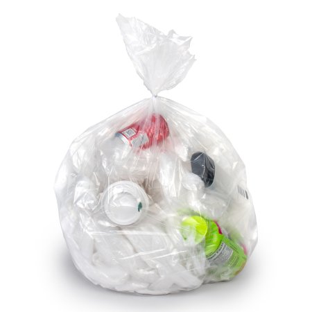 Colonial Bag - Trash Bag 60 gal. Clear LLDPE 1.35 mil 38 X 58 Inch X-Seal Bottom Flat Pack - PXC58XH