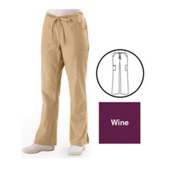 ComfortEase by Medline Pant Scrub Comfortease 8865 Unisex Small Petite Wine Ea - 8865JWNSP