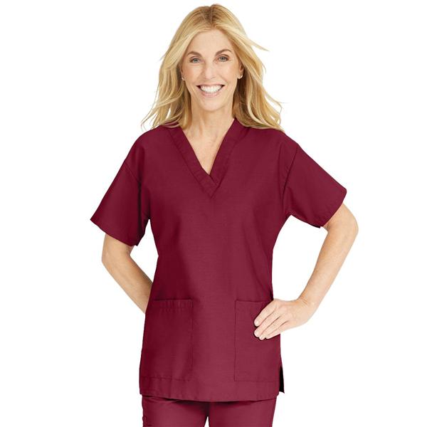 ComfortEase by Medline Shirt Scrub Comfortease 8800 Womens Large Wine Ea - 8800JWNL